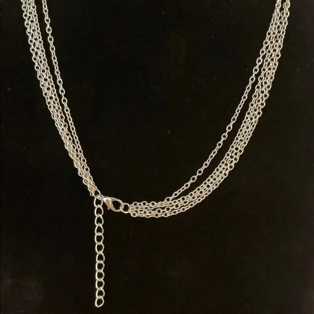 Boho Quad Mystic Moon Elephant Chain Necklace - Picture 4 of 4